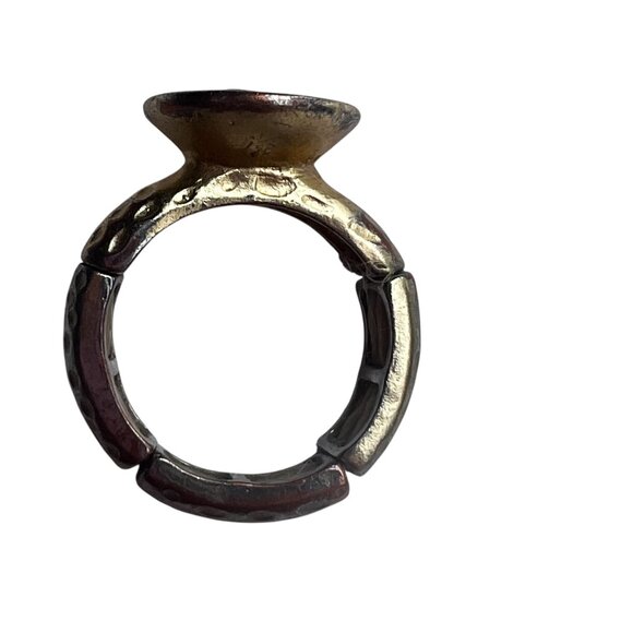 Gold Fashion Jewelry Ring With A Stretch Band Vintage - Picture 3 of 7